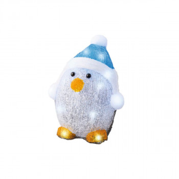 Декоративна фигура со LED светла, Bird w/Hat 