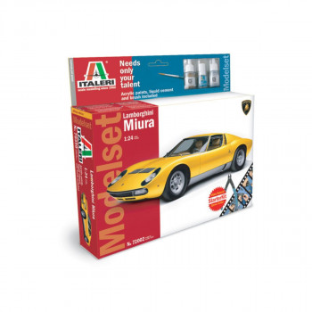 Макета + бои и четка, Lamborgini Miura, 1:24 