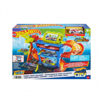 Сет за игра Hot Wheels: City - Tunnel Twist Car Wash 