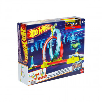 Сет за игра, Hot Wheels: Neon Speeders - Laser Stunt Slamway 