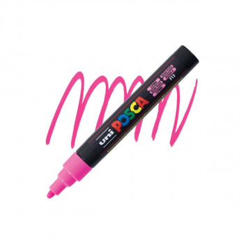 Маркер, Posca PC-5M - Fluo Pink 