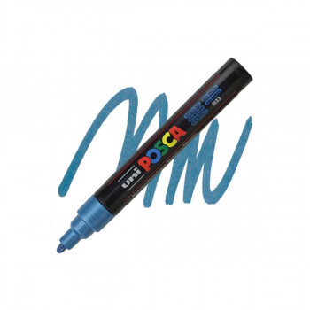 Маркер, Posca PC-5M - Metallic Blue 