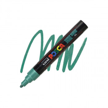 Маркер, Posca PC-5M - Metallic Green 