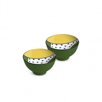 Сет од 2 мали длабоки садови, Warà Green, Ø11.5 cm 