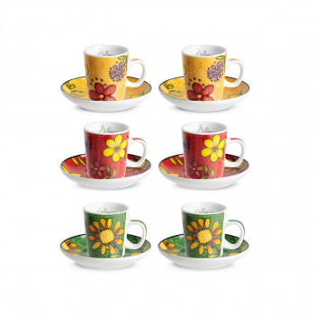 Сет од 6 шолји со тацни, Bellamore, 100ml 
