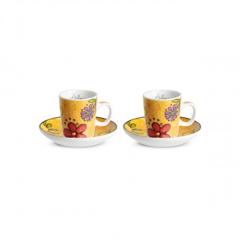 Сет од 2 шолји со тацни, Bellamore Orange, 100ml 