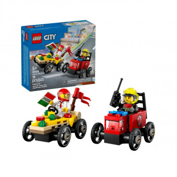 LEGO коцки, City, Pizza vs. Fire Truck Race Car Pack 