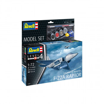 Макета + бои и алатки, Model Set Lockheed Martin F-22A Raptor, 1:72 