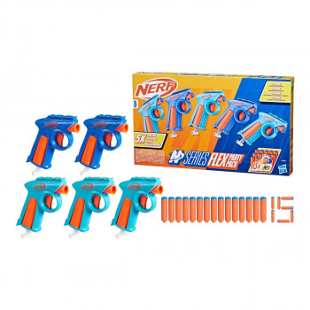 Сет од 5 NERF пиштоли со мека муниција, N-Series Flex Party Pack 