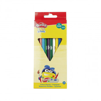 Сет од 24 дрвени боици,  Play-Doh Art & Activity - Triangular 