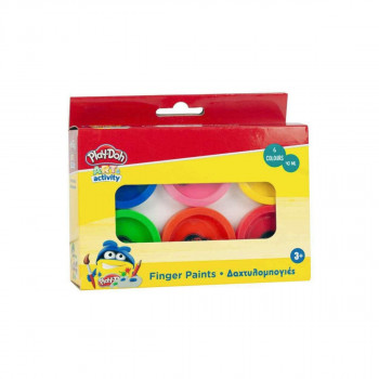 Сет од 6 бои за боење со прсти, Play-Doh Art & Activity Finger Paints 