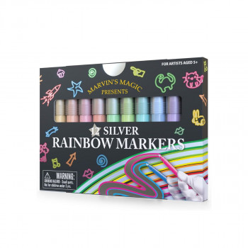 Сет маркери со специјален ефект, Silver Rainbow Markers, 1/12 