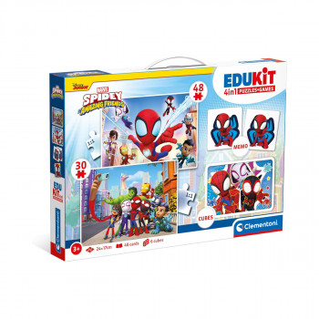 Едукативен сет, Spidey and his Amazing Friends Edukit 4-in-1 Puzzles & Games 
