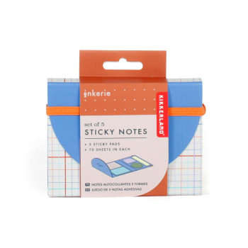 Сет од 5 блокови мемо ливчиња, Inkerie Set of 5 Sticky Notes 