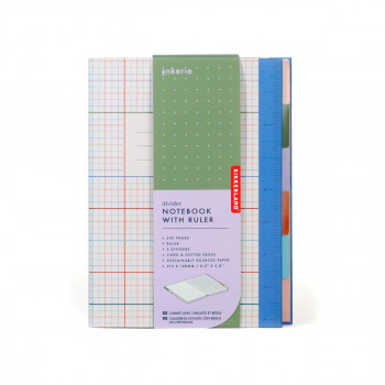 Нотес со разделници и линијар, Inkerie Divider Notebook with Ruler 