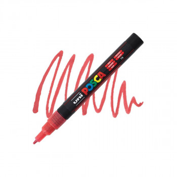 Маркер, Posca PC-3M - Glitter Red 
