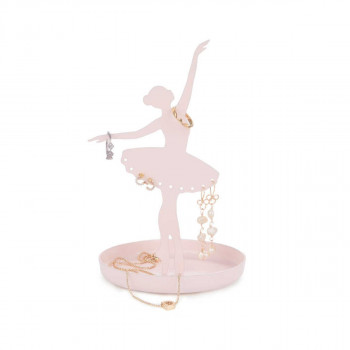 Метален држач за накит, Ballerina, розев 