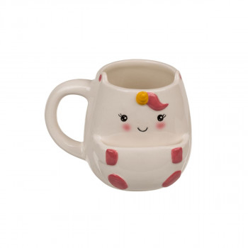 Шолја со држач за колаче, Cookie Cuddlers: Unicorn, 400 ml 