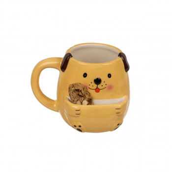 Шолја со држач за колаче, Cookie Cuddlers: Dog, 400 ml 