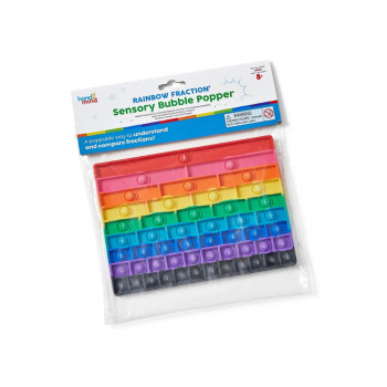 Сензорна играчка за изучување дропки, Rainbow Fraction® Sensory Bubble Popper 
