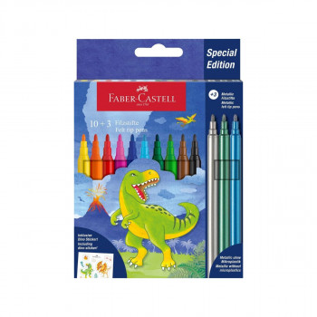 Фломастери + стикери, Dinosaur, 10+3 бои 