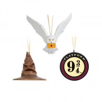 Сет од 3 лампиони, Harry Potter - Hedwig, Sorting Hat & Platform 9 3/4 