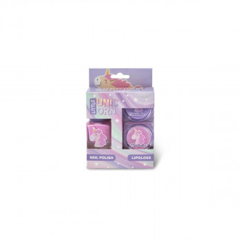 Сет детски шминки - лак за нокти и 2х сјај за усни, Little Unicorn 