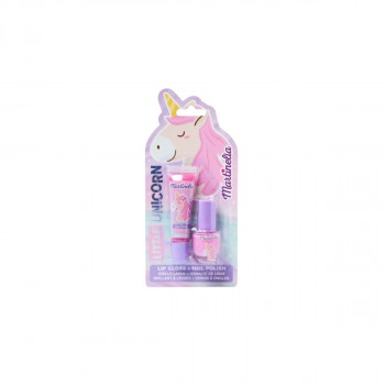 Сет детски шминки - лак за нокти и сјај за усни, Little Unicorn 