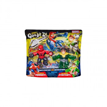 Сет од 2 растегливи мини фигури, Goo Jit Zu Minis: Marvel - Spider-Man vs Dr. Oc 