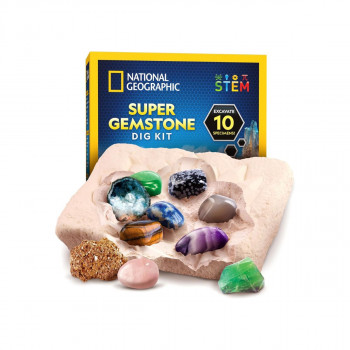 СТЕМ сет, National Geographic - Super Gemstone Dig Kit 