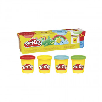 Сет од 4 чашки Play-Doh тесто за моделирање - Classic 