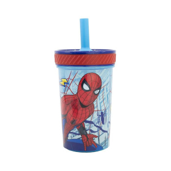 Чаша со сламка, Spider-Man, 370ml 