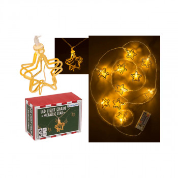 10 LED ламбички - 3D Ѕвезди 