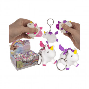 Гумен приврзок за клучеви, Squeeze Unicorn II, 2 бои 