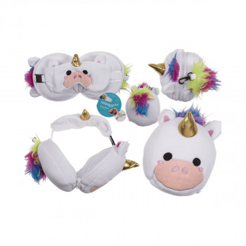 Детска перница за патување + маска за очи Unicorn 