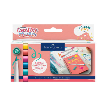 Сет креативни маркери, Faber Castell - Holiday Vibes, 1/6 
