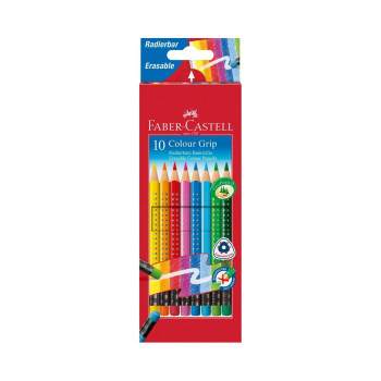 Дрвени боици, Faber Castell - Colour Grip Erasable, 1/10 