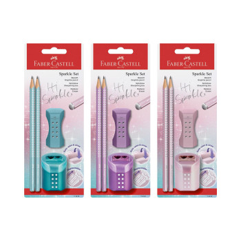 Сет за пишување, Faber Castell - Sparkle Set, 3 бои 