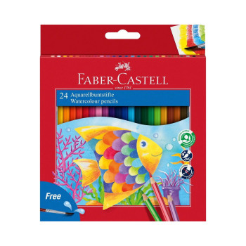 Акварелни моливи во боја + четка, Faber Castell Classic Colour, 1/24 