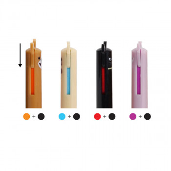 Пенкало со повеќе бои Dog/Cat, 4 дизајни 