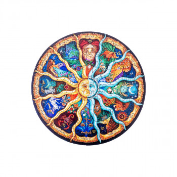 Дрвена сложувалка Astrology Moon, Ø21 cm, 119 парчиња 