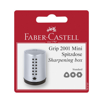 Острилка, Faber Castell - Grip 2001 Mini Box, silver 