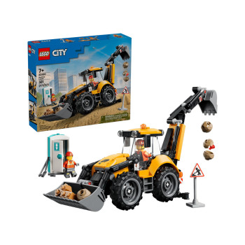 LEGO коцки, City, Yellow Backhoe Loader 