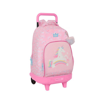 Ранец со монтажни тркалца, Glowlab Kids - Unicorn, 45 cm 