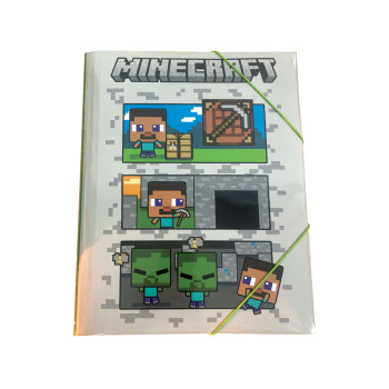 Папка со ластик A4, Minecraft 