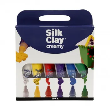 Сет глина за изработка - стандардни бои, Silk Clay® Creamy standard colours, 6 x 35мл 