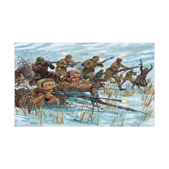 Макета - фигури, Miniatures, Russian Infantry - winter unit, 1:72 
