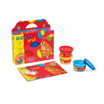 Бои за сликање со прсти, Giotto be-bè, Super Finger Paint set, 3 бои 