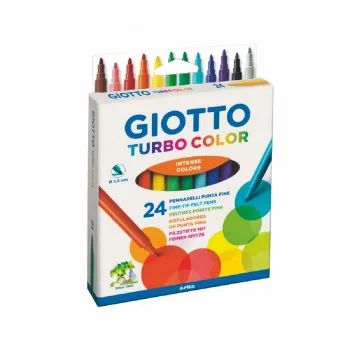 Фломастери, Giotto, Turbo Color, 24 бои, Ø2.8 мм 