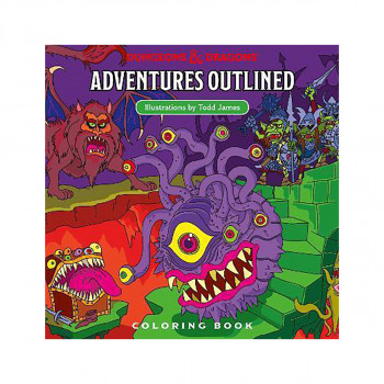 Dungeons & Dragons Adventures Outlined Coloring Book 